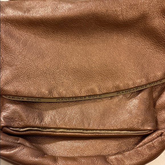 Mandarina Duck Brown Messenger Leather Crossbody Bag - Picture 3 of 16